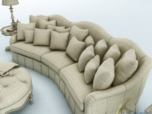 sofa set 024 3D 模型