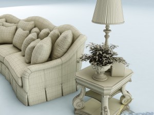 sofa set 024 3D 模型