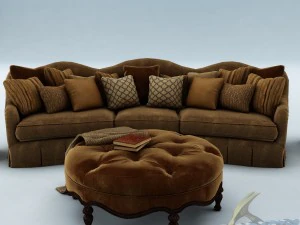 sofa set 024 3D Model