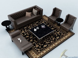 sofa set 025 Modello 3D