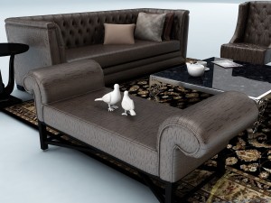 sofa set 025 3D मॉडल
