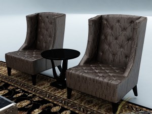 sofa set 025 3D मॉडल