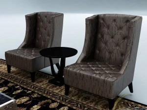 sofa set 025 3D Model