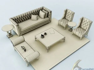 sofa set 025 3D Model