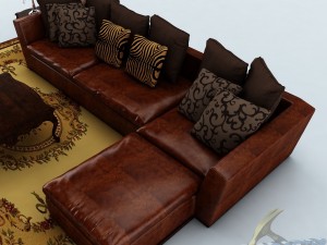 sofa set 026 Modelo 3D