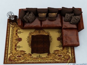 sofa set 026 Modelo 3D