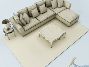 sofa set 026 Modelo 3D