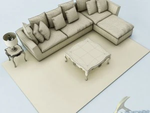 소파 세트 026 3D 모델