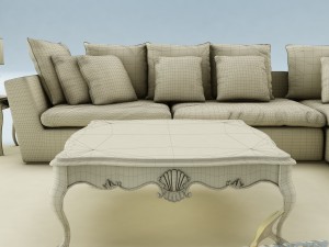 sofa set 026 Modelo 3D