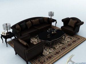 sofa set 028 Modello 3D