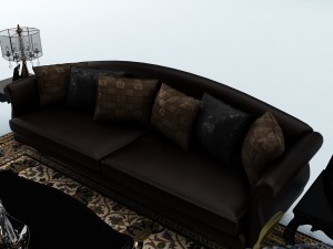 sofa set 028 Model 3D