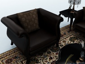 sofa set 028 Model 3D