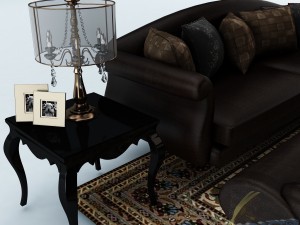 sofa set 028 Model 3D