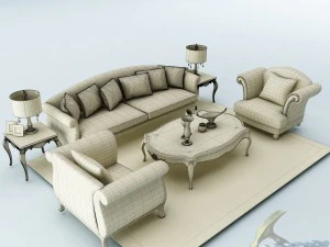 sofa set 028 3D Model