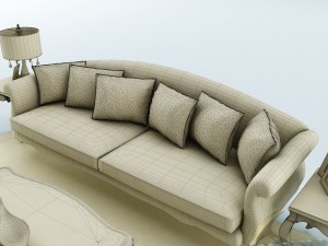 sofa set 028 Model 3D
