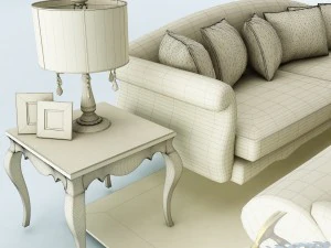 sofa set 028 3D Model