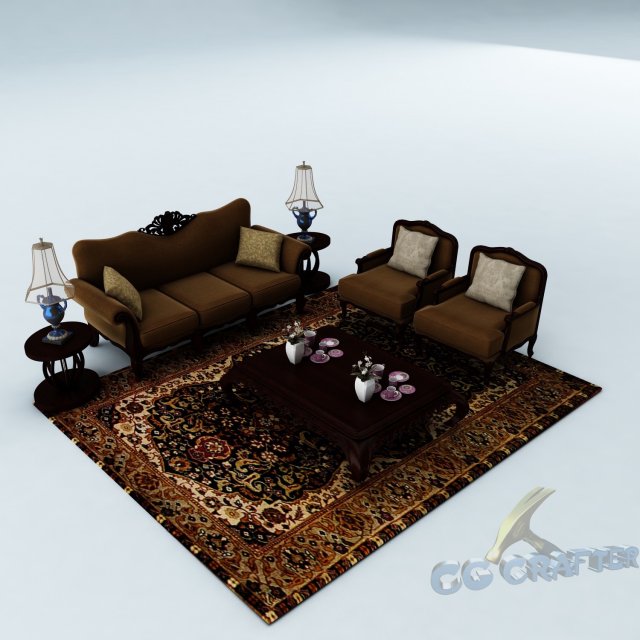 sofa set 029 3Dモデル .c4d .max .obj .3ds .fbx .stl .blend