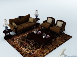 sofa set 029 Modello 3D