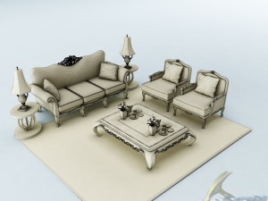 sofa set 029 3Dモデル