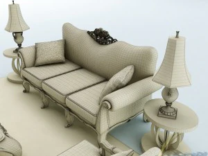 sofa set 029 3D Model