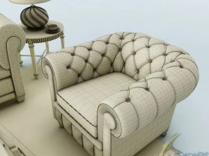 sofa set 030 3D Model