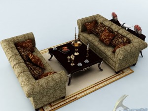 sofa set 031 Modello 3D