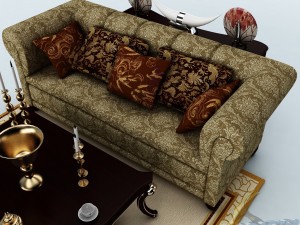 sofa set 031 3D मॉडल