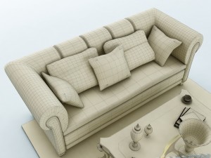 sofa set 031 3D मॉडल