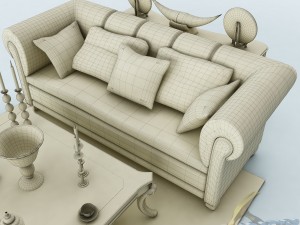 sofa set 031 3D मॉडल