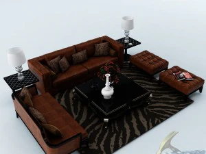 set divani 032 Modello 3D