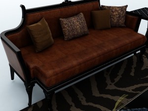sofa set 032 Model 3D