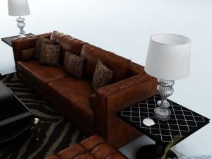 sofa set 032 3D Model