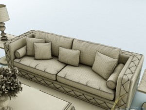 sofa set 032 Model 3D