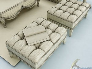 sofa set 032 Model 3D