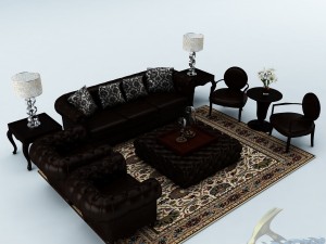 sofa set 033 3D Model