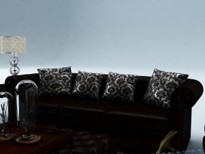 sofa set 033 Modelo 3D