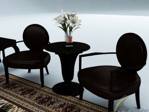 sofa set 033 Modelo 3D