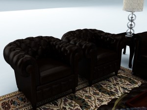 sofa set 033 Modelo 3D