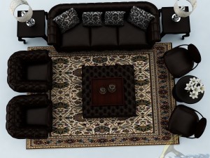 sofa set 033 Modelo 3D