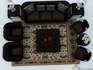 sofa set 033 3D Model