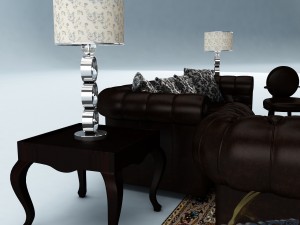 sofa set 033 Modelo 3D