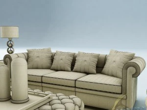 sofa set 033 3D Model