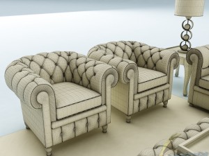 sofa set 033 Modelo 3D