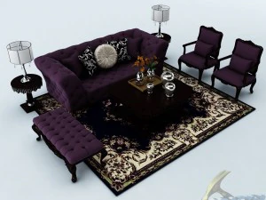 set divani 034 Modello 3D
