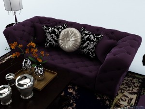 sofa set 034 Model 3D