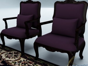 sofa set 034 Model 3D