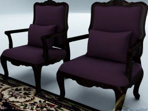 sofa set 034 3D Model