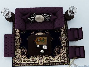 sofa set 034 Model 3D
