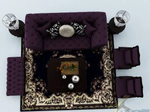 sofa set 034 3D Model