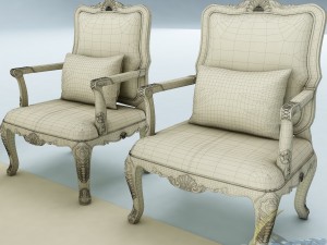 sofa set 034 Model 3D